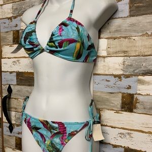 NWT Size L Floral String Bikini